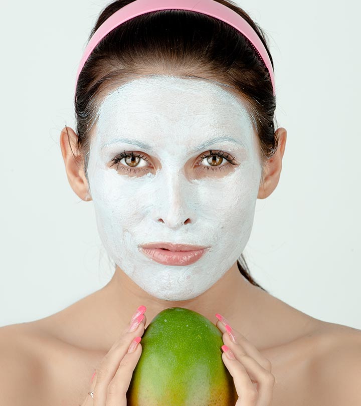 Women applying homemade mango face packs for healthy skin