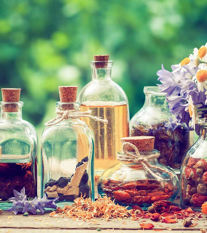 Different hair oil in glass bottles Different hair oil in glass bottles