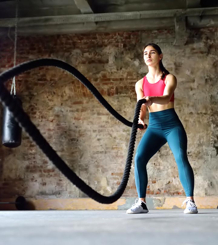 A woman doing hiit for fat loss