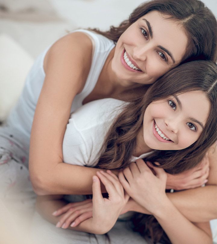 A mom with her daughter