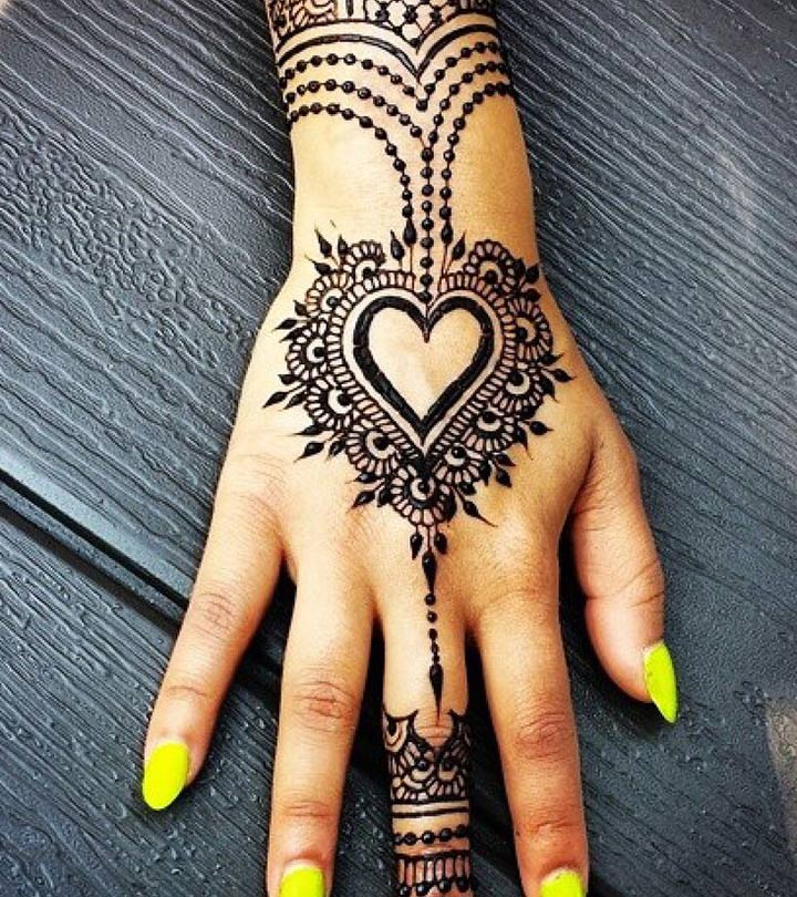 Heart Henna Design