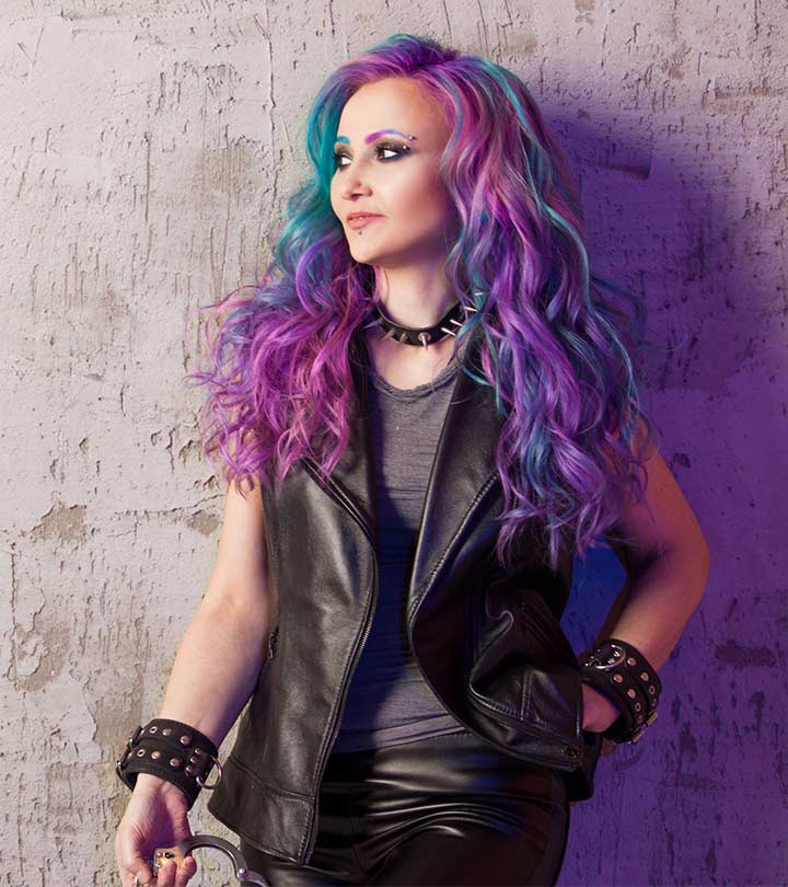 Woman In Galaxy Hair Color