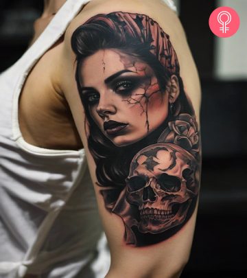 8 Eye-Catching Punk Tattoo Designs With Meaning A woman with a thorn tattoo on her back