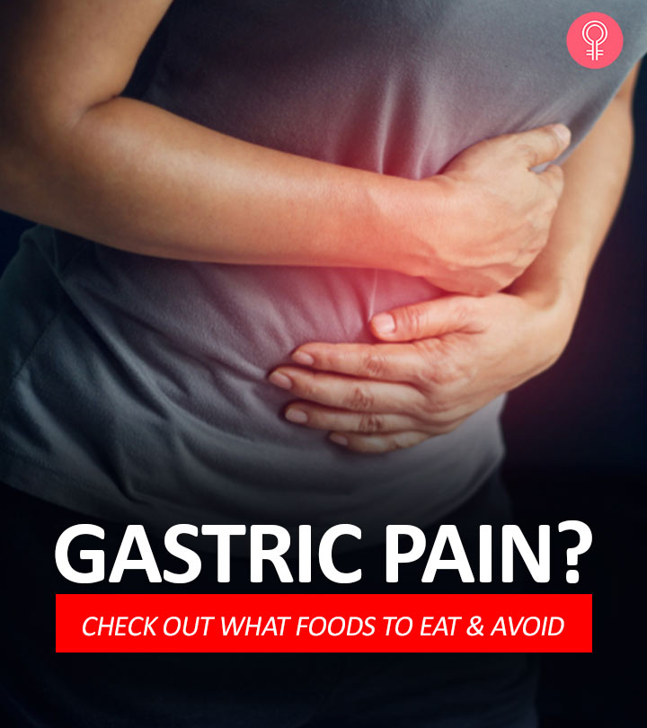 A woman with gastritis pain