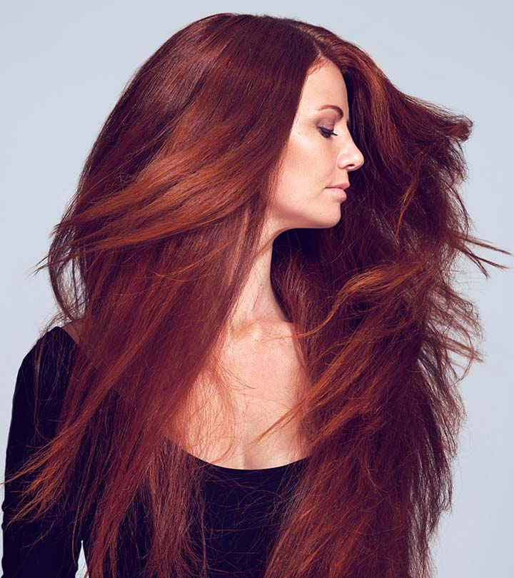 A woman with coarse hair A woman with coarse hair