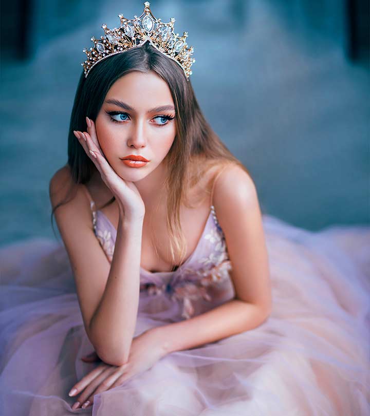 A girl with prom makeup