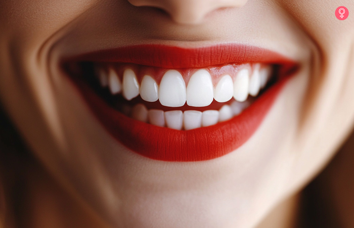 Step 7 of how to wear red lipstick