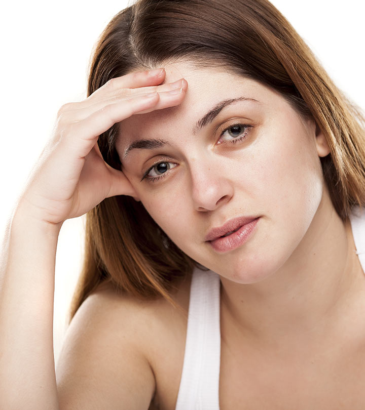 A girl with a droopy eye