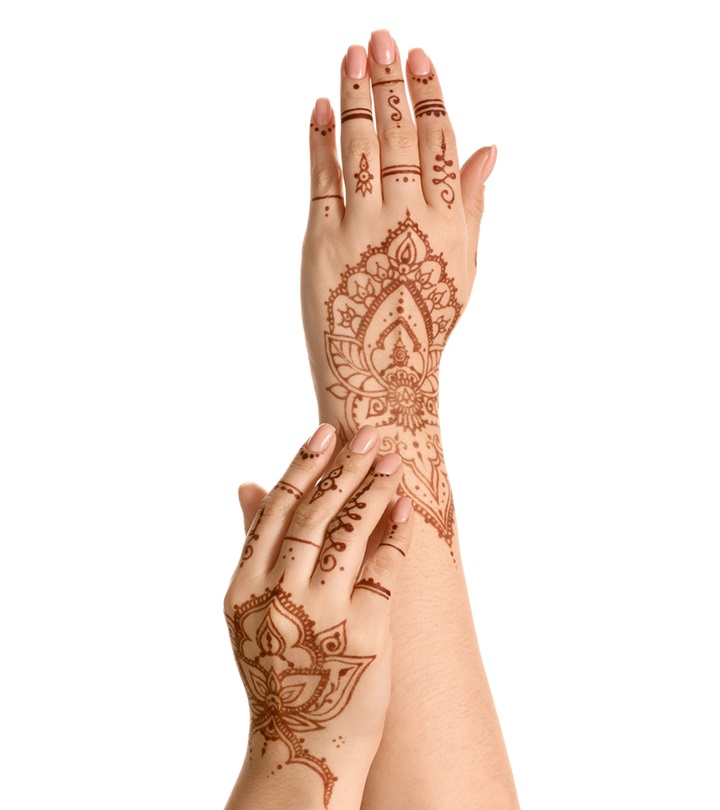 Intricate back hand mehndi design