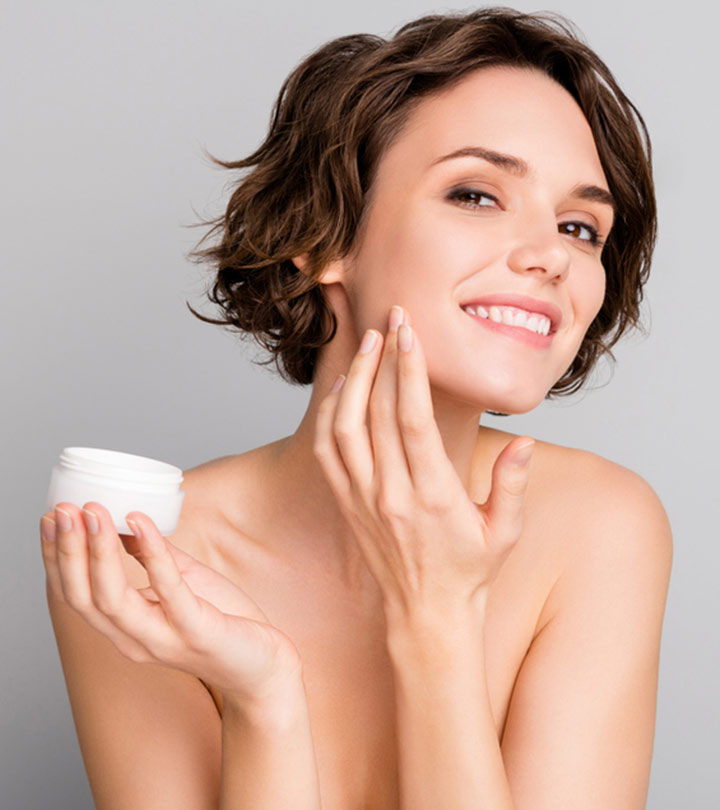 A woman having centella asiatica for skin A woman having centella asiatica for skin