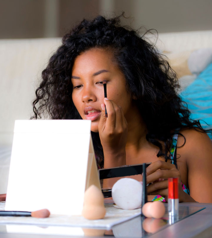 Woman Applying Eyeshadow