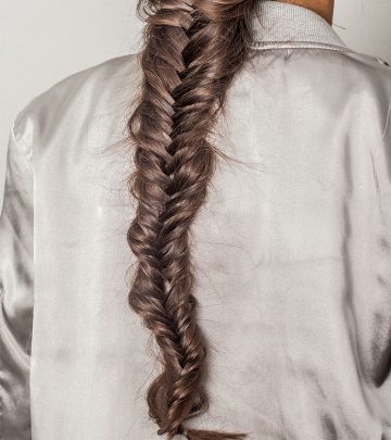 Fishtail braid on long hair Fishtail braid on long hair