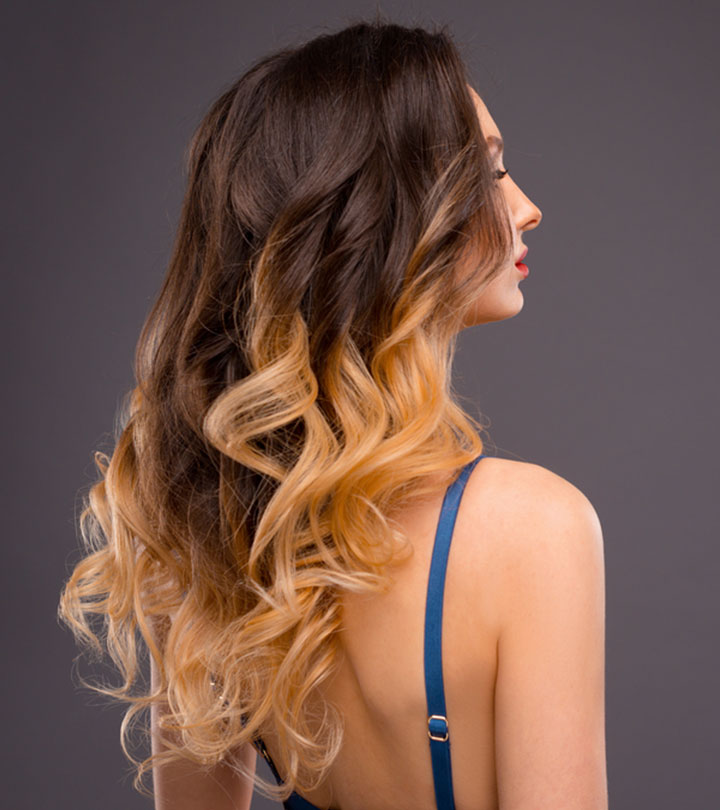 A Women With Hair Coloring On The Ends A Women With Hair Coloring On The Ends