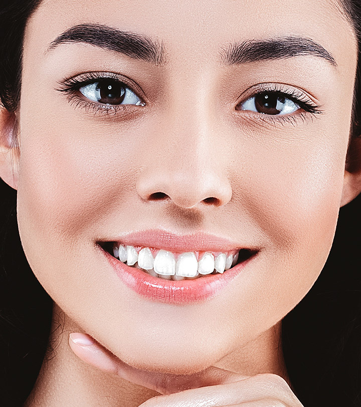 A woman with clear skin A woman with clear skin