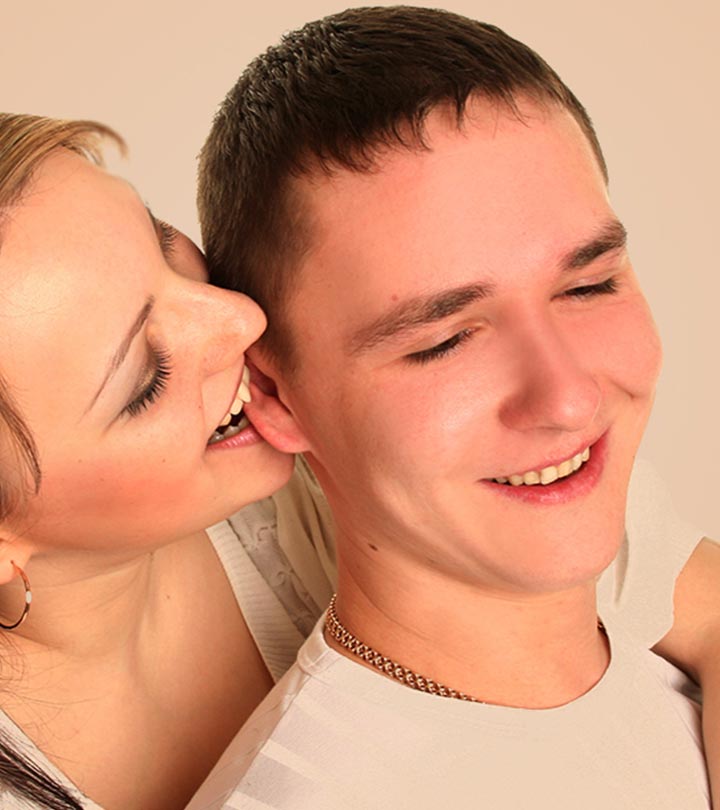 Women Giving A Hickey To Her Partner