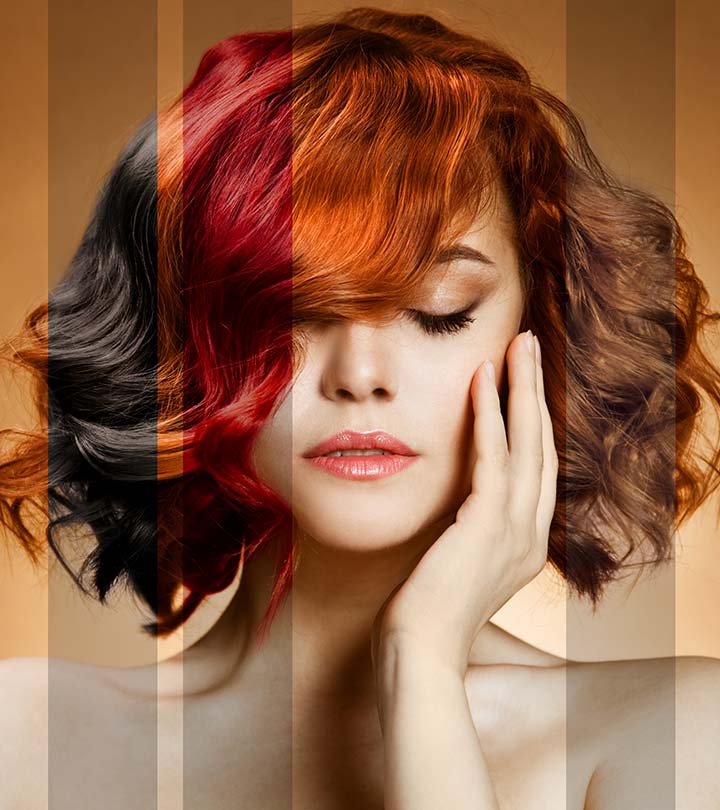 Women with different hair color shades