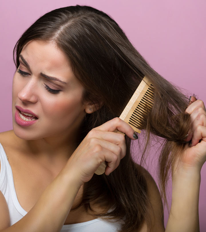 Women Trying To Prevent From Hair Tangles