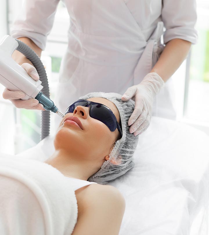 Woman Getting Laser Genesis Treatment Woman Getting Laser Genesis Treatment