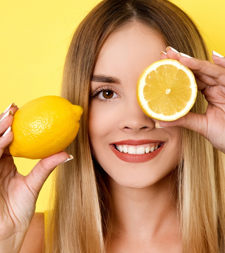 Women Using Lemon Juice For Hair Lightening