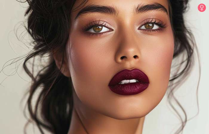 Berry lipstick for olive skin tone
