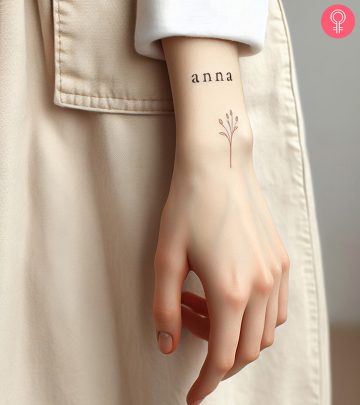 Name Tattoo on Woman