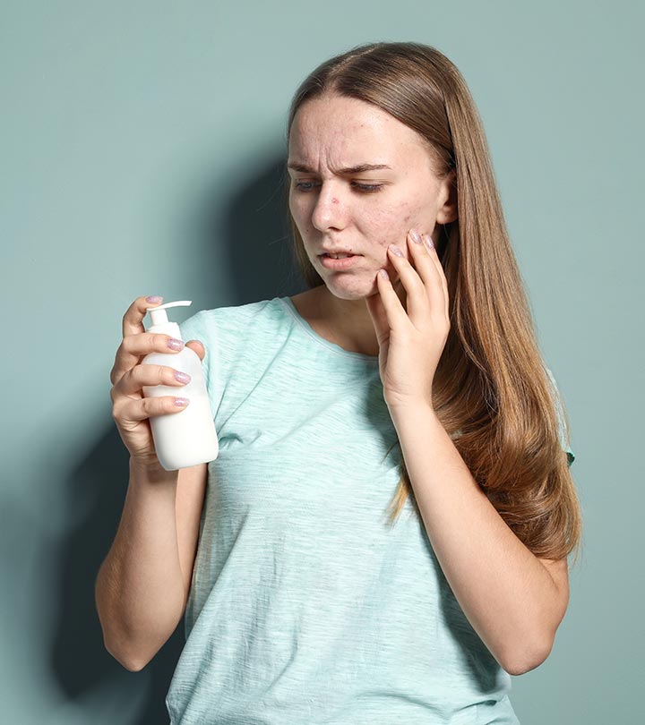 Woman Suffering From Skin Purging