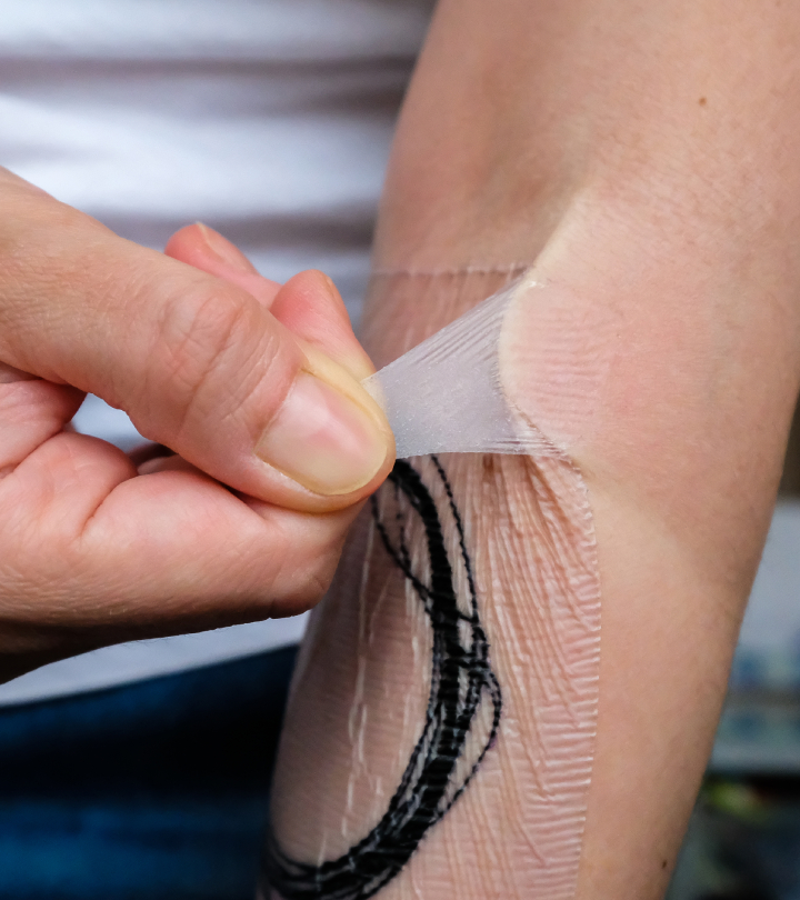 Tattoo peeling of a fresh tattoo Tattoo peeling of a fresh tattoo