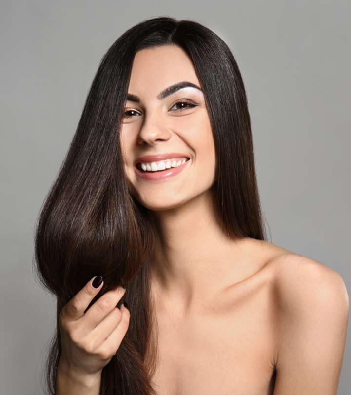 Women With Straighten Hair At Home