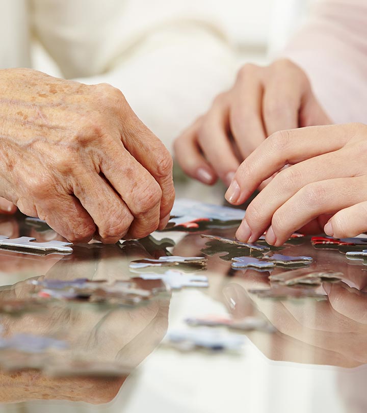 Older woman hand with thin skin