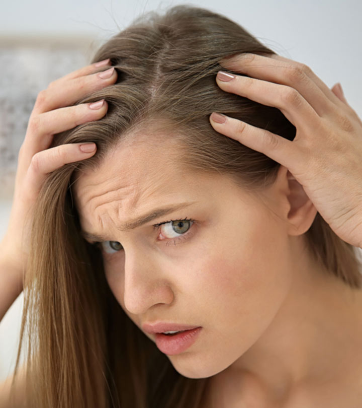 Woman Suffering From Thinning Hair Woman Suffering From Thinning Hair