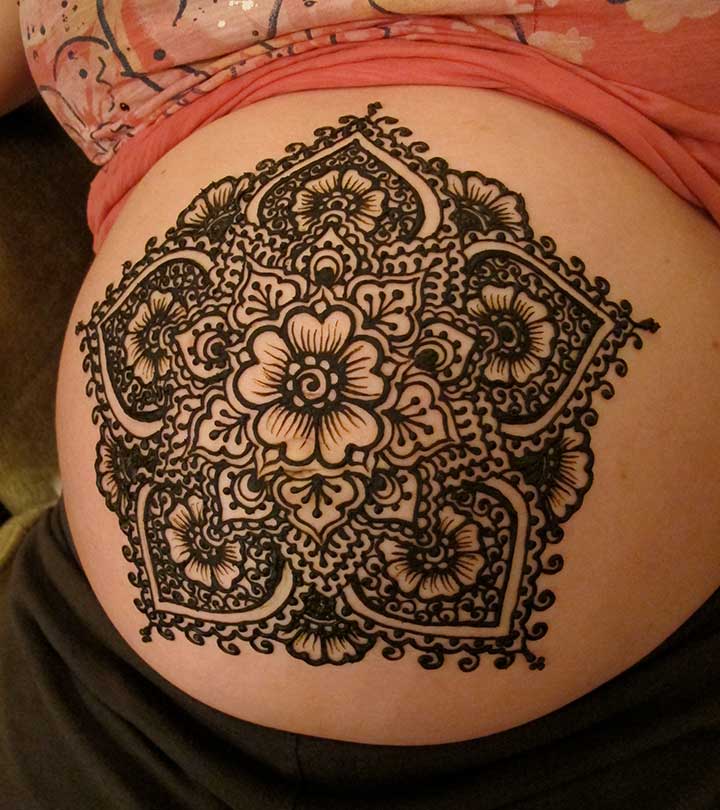 Henna Design on a Belly
