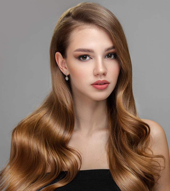 A woman with Golden Brown Hair Color