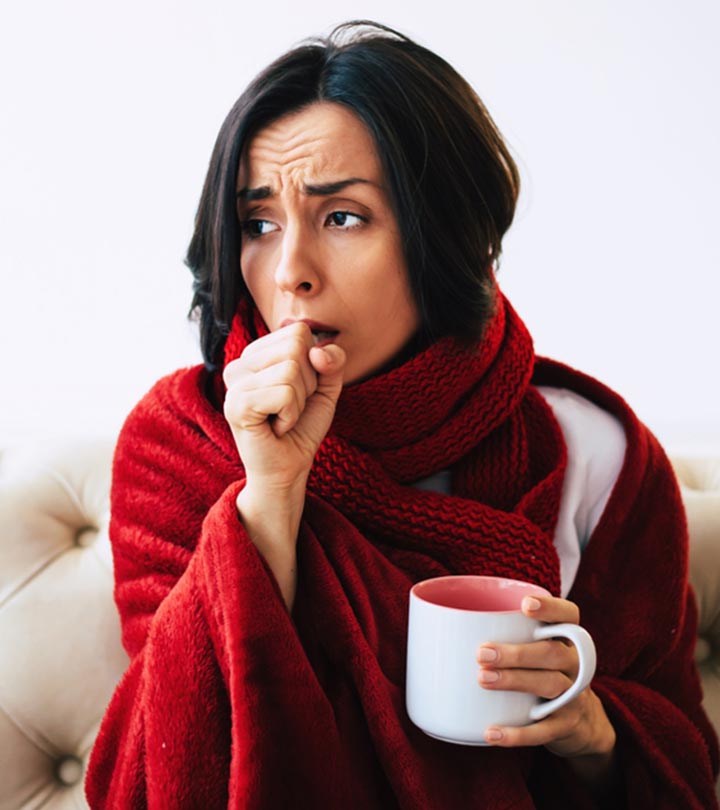 Woman Suffering From Wet Cough