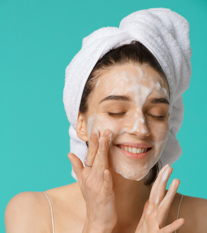 Woman Using Lauryl Glucoside For Skin Woman Using Lauryl Glucoside For Skin