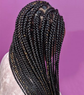 Woman with box braids