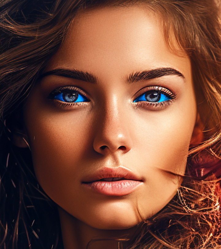 Woman with scleral tattoos Woman with scleral tattoos